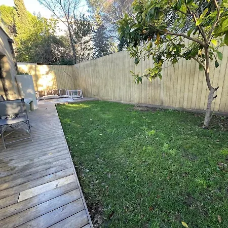 Villa Glass And Wood Designer With Garden In Centertown